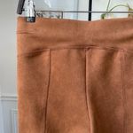 Spanx  Camel Tan Sueded Moleskin Fabric Leggings L Photo 4
