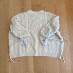 Storets  Sweater Sadie Shirt Knit Combo Size S/M Cream White Black Photo 3