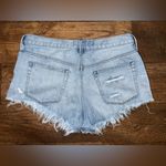 We The Free Frayed Light Blue Jean Shorts Photo 4