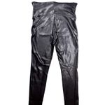 Spanx Faux Leather Leggings Black High Waisted Stretch Womens Medium Photo 7