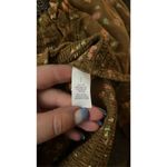 Aerie Square Neck Smocked Bishop Sleeve Crop Top Brown Size L Photo 4