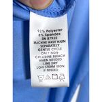 Susan Graver  Blue Blouse Shirt Jewel Detail Neck Cut Out Stretch Womens XS Photo 5