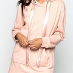 Game of Love NWOT ribbon tunic hoodie Pink Size M Photo 0