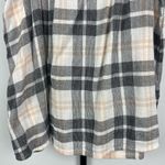 Lucky Brand  Black Peach‎ Plaid Flutter Sleeve Babydoll Blouse Photo 4