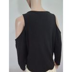 Alya  Women Medium Black Cold Shoulder Long Sleeve Top‎ Photo 3