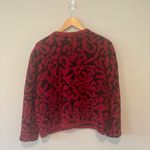 VINTAGE LEWINGER Red and Black Button Down Cardigan Made in France Medium/Large‎ Photo 1