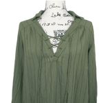 Everly Anthropologie  Green Tee Shirt Tie Up Dress Casual Size M Photo 1