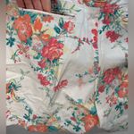 intro. | Women’s Bright Floral Cotton Shorts | Size 14 White Photo 7