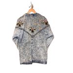 Monique Fashions Acid Wash Denim Jacket & Pants Outfit Blue Size M Photo 7