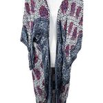 EXPRESS Pattern Swim Cover Blue Red One Size Fits Most Photo 0