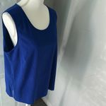 draper's & damon's Royal Blue Sleeveless Tank Top with Clean Edges Photo 1