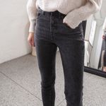 Everlane  The Authentic Stretch High-Rise Skinny Button Fly size 30 ankle black Photo 4