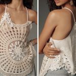 Anthropologie Crochet Embroidered Sweater Tank Top, Size XS Photo 1