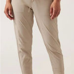 Athleta  Women's Tan Joggers Trekkie North Pant with Zip 26 Photo 0