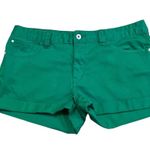 Armani Exchange Green Denim Cuffed Shorts Photo 3