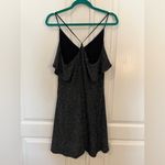 TOI ET MOI M Metallic Silver Black Ribbed Cocktail Dress Size M Photo 3