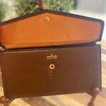 Baronet Vintage Wallet With Checkbook Pocket & Double Sided Kisslock Clasp Brown Photo 2