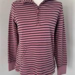 L.L.Bean  Pink and Navy Striped Pullover Size Small Reg Photo 0