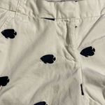 J.Crew Fish Patterened Woman's White Classic Chino Shorts Size 4 Photo 1