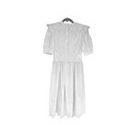 Gunne Sax Vintage  White Lace Midi Dress Jessica McClintok 90s Lace Victorian 8 Photo 3