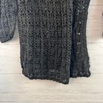 Anu Black Open Knit Long Sleeve Sweater Dress Size S/M Photo 3
