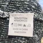 Women's Black & White Diamond Knit Cardigan Sweater Size Standard L Size L Photo 5