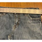 Silver Jeans Silver Skirt Denim Devah Womens Size 28 Raw Seam Raw Hem Pink Stitching Jean Photo 4