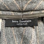 Vintage 90s Iris Singer Collection Gray Pinstripe Wool Angora Blend Pants 8 Size 30 Photo 6