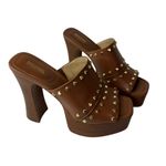 Michael Kors Studded Platform Sandals Women’s Size 9 –Leather Block Heel. NWOT Photo 3