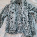 Faux Fur Cheetah Coat Blue Photo 1
