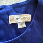 Calvin Klein NWT  Womens Blue A-line Sleeveless DRESS with pinstripe trim Size 4 Photo 4
