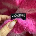 Jacquemus  Le Gilet Neve Sweater Vest‎ Sz Small Pink Striped Fuzzy Photo 4