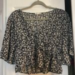 easel  Floral V-Neck Crop Top Photo 1