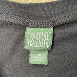 Wild Fable : Black and White Tie Dye Cropped Long Sleeve Tee Photo 3