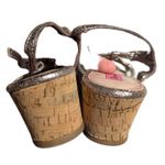 Betsey Johnson Betseyville Silver Metallic Embellished Faux Leather Sandals Sz 5 Photo 3