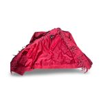 Vintage Y2K Red Fringe Suede Leather Jacket Boho Western Moto Cowboy Festival Size M Photo 7