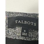 Talbots  Woman’s Size 6 Black gray wool lined belt looped pants Business Career. Photo 5