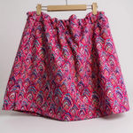 Vineyard Vines  Women's XL Pink Blue Orange Print Skort with Zipper Pocket Photo 0