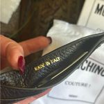 Moschino Authentic Leather gold Logo card case Photo 4