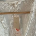 Maje Lace Overlay Blouse Medium Cream Ecru Photo 3