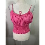 WAYF New  Bubblegum Pink Spaghetti Strap
Cropped Pink Tank Top Shirt Size L NWOT Photo 1