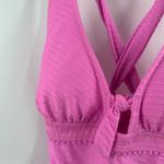 Jessica Simpson Tankini Top Size Small NWT Pretty in Pique Cross Back Pink Swim Photo 10