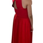 Hutch ANTHROPOLOGIE Asymmetric Red Maxi Dress Sz M Photo 5