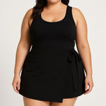 POPFLEX Wrap Skort Black XL Ballet Athleisure Built Photo 0