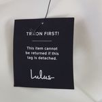 Lulus White Long Sleeve Romper with Pearl Neckline NWT Size Medium Bridal Romper Photo 8