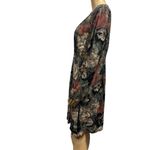 carole little Long Sleeve Floral Tailored Waistline Button Accent Dress 12 P Photo 2