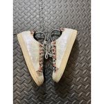 P448  Snake Skin Sneakers in Pink White pearlescent‎ leather size 38 US 7.5-8 Photo 2