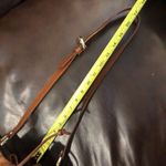 BURBERRYS Large Brown Leather Bucket Drawstring Bag Nova Check Lining Authentic Photo 10