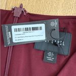 Pretty Little Thing PLT The Label Midi Dress Slinky Plunge Neck Draped Skirt Size 0 Reddish Purple Photo 2
