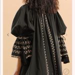 NEW By Timo Cotton Embroidery Tassel Dress in Black Size L Photo 4